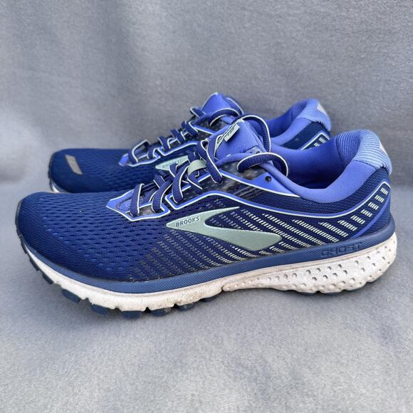 Brooks Ghost 12 Running Shoes Womens Size 7.5 Blue Mesh Cushion Road 1203051B413 - Picture 1 of 10